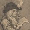 lezende man (detail) | naar William Hogarth | ca. 1775 | Rijksmuseum Amsterdam | inv. RP-P-2015-26-1417
